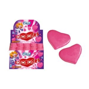 Cubierta Chocolate Corazones Fresa 75uds Vidal