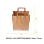 BOLSAS ASAS KRAFFT 26+14×30 80grs 250uds