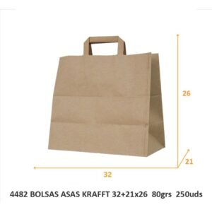 BOLSAS ASAS KRAFFT 32+21×26 80grs 250uds