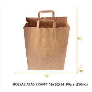 BOLSAS ASAS KRAFFT 42+16×54 80grs 250uds