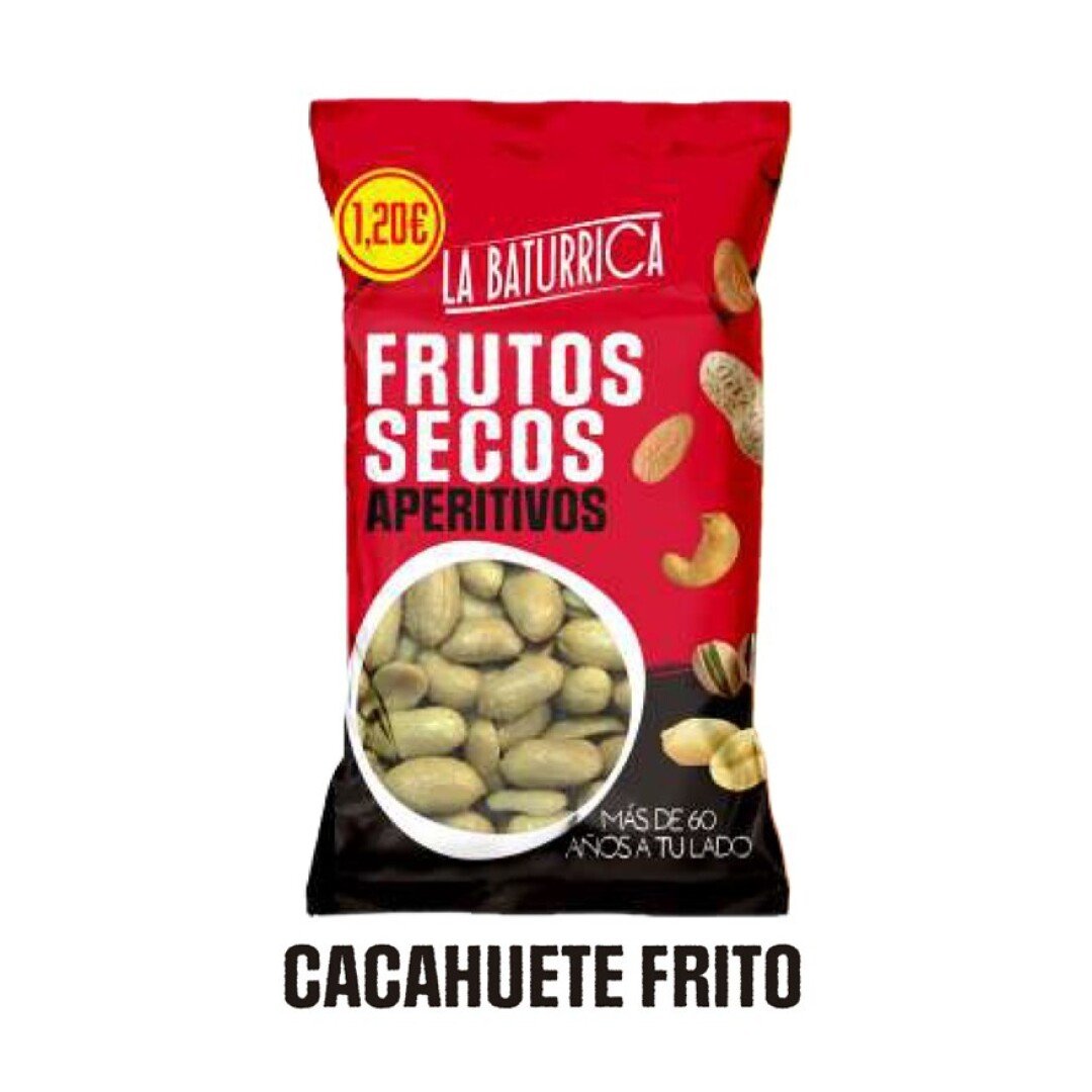 Baturrica PVP 1.20€ Cacahuete Rep. Frito 140grs 12uds