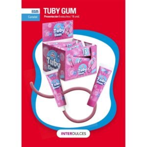 Interdulces TUBY GUM FRESA Camelot 18uds