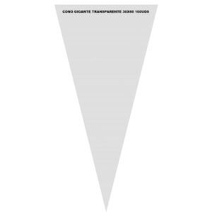 KSA CONO Gigante Transparente 30x60cm 100uds
