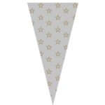 KSA Cono Transparente ESTRELLAS ORO 100uds