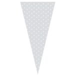 KSA Cono Transparente PUNTOS BLANCOS 100uds