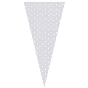 KSA Cono Transparente PUNTOS BLANCOS 100uds