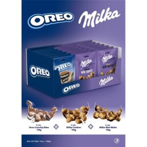 LOTE MILKA Bolsitas Mini Oreo, Chips, Wafer 18uds