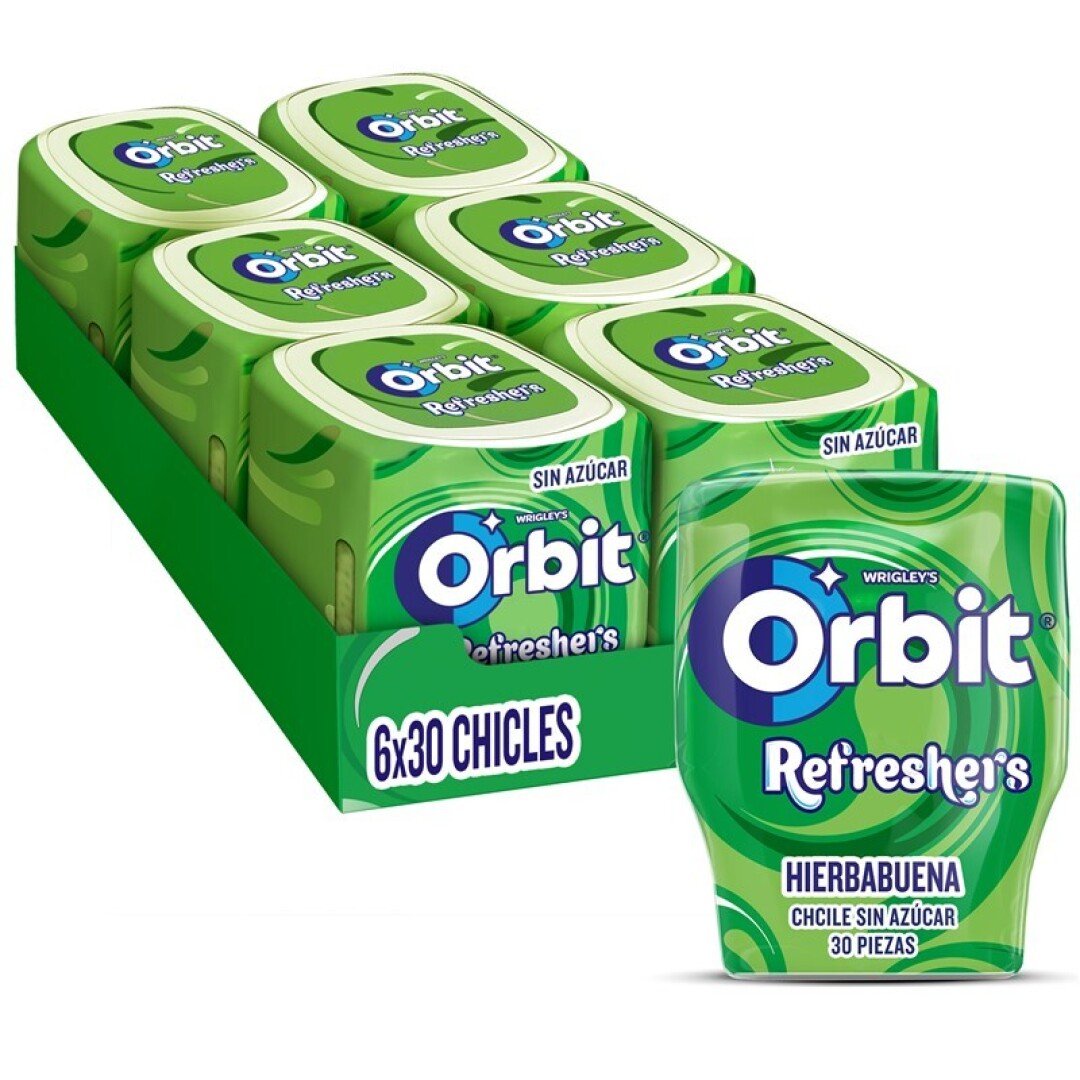 ORBIT BOTE REFRESH 30 Grageas HIERBABUENA 6uds