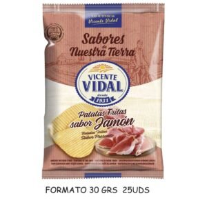 PATATAS 30grs Ond. Jamon Vicente Vidal 25uds