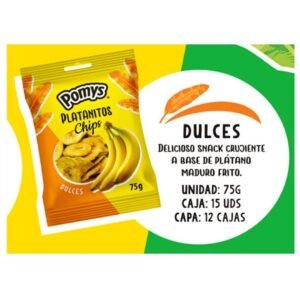 POMYS DULCES Platanitos Chips 75grs 15uds