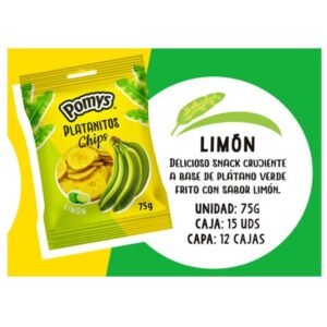 POMYS LIMON Platanitos Chips 75grs 15uds