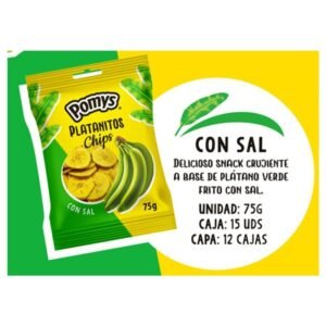 POMYS SALADOS Platanitos Chips 75grs 15uds