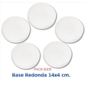 Porexpan Base Redonda 14cm x 4cm PACK 5uds