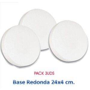 Porexpan Base Redonda 24cm x 4cm PACK 3uds