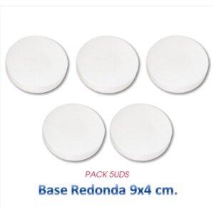 Porexpan Base Redonda 9cm x 4cm PACK 5uds