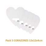 Porexpan CORAZON 12x12x4cm Pack 5uds