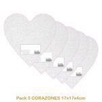 Porexpan CORAZÓN 17x17x4cm Pack 5uds