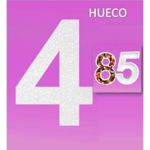 Porexpan Hueco Número 4 23cm 1ud