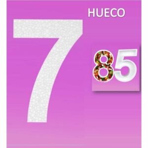 Porexpan Hueco Número 7 23cm 1ud