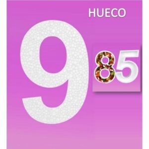 Porexpan Hueco Número 9 23cm 1ud