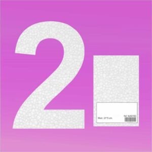 Porexpan Numero 2 21x5cm 1ud