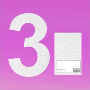 Porexpan Numero 3 21x5cm 1ud