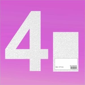 Porexpan Numero 4 21x5cm 1ud