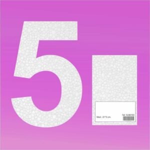 Porexpan Numero 5 21x5cm 1ud