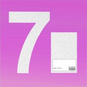 Porexpan Numero 7 21x5cm 1ud
