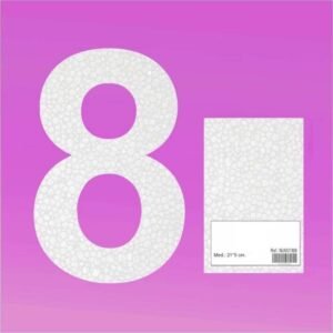 Porexpan Numero 8 21x5cm 1ud