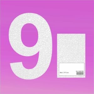 Porexpan Numero 9 21x5cm 1ud
