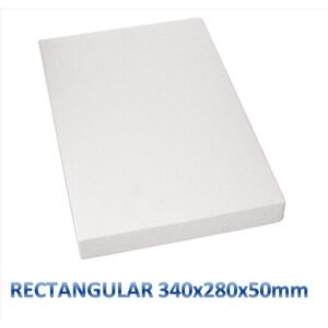Porexpan Rectangulo Base 340x280x50mm 1ud