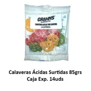 Bolsita Calaveras Surtidas 85grs Hall 14uds